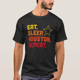 Essen Sleep Houston Wiederholen Baseball Grafik Li T-Shirt