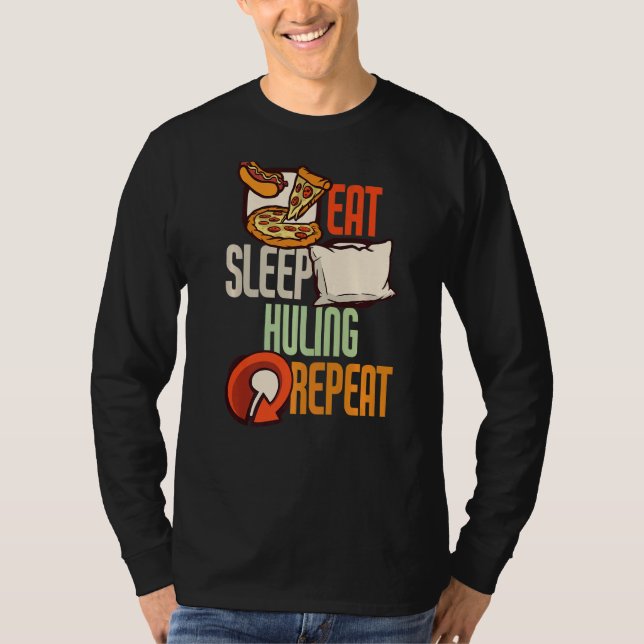 Essen Sleep Huling Wiederholung Huling T-Shirt (Vorderseite)
