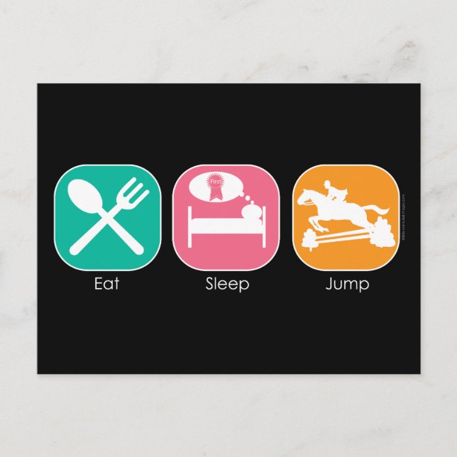 Essen Sleep Jump Postkarte (Vorderseite)