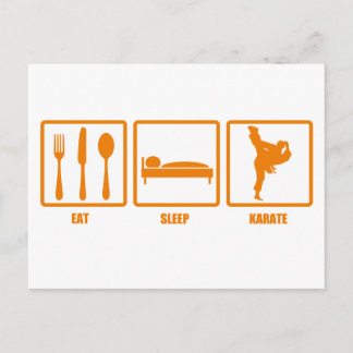 Essen Sleep Karate Postkarte