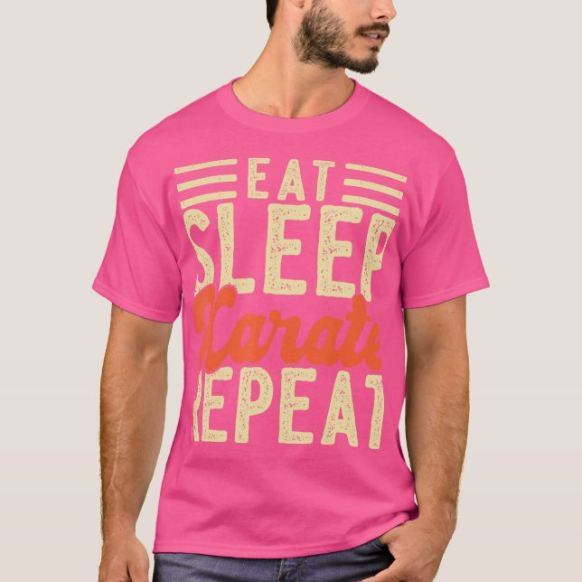 Essen Sleep Karate Wiederholung Männer Frauen Funn T-Shirt (Vorderseite)