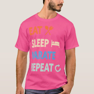 Essen Sleep Karate Wiederholung T-Shirt