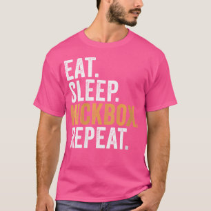 Essen Sleep Kickbox Wiederholen Funny Kickboxing T-Shirt