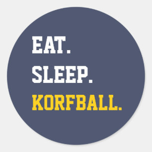 Essen Sleep Korfball Runder Aufkleber