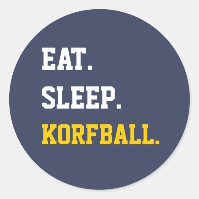Essen Sleep Korfball Runder Aufkleber (Vorderseite)