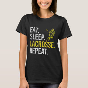 Essen Sleep Lacrosse Wiederholung Sportteam gibt M T-Shirt