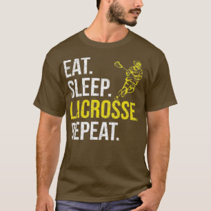 Essen Sleep Lacrosse Wiederholung Sportteam gibt M T-Shirt