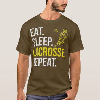 Essen Sleep Lacrosse Wiederholung Sportteam gibt M T-Shirt