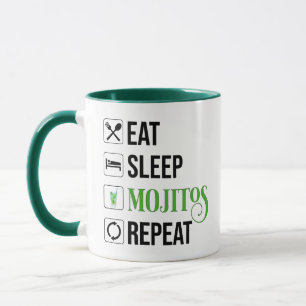 Essen Sleep Mojitos Wiederholung Tasse