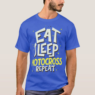 Essen Sleep Motocross Wiederholung Motocross Biker T-Shirt