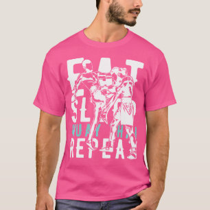 Essen Sleep Muay Thai Wiederholung Muay Thai T-Shirt