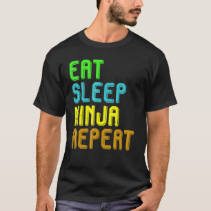 Essen Sleep Ninja Wiederholung Shirt Kinder für Ni