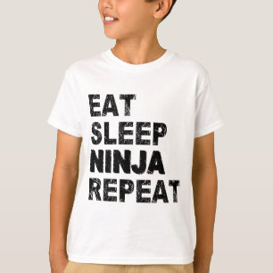 Essen Sleep Ninja Wiederholung T-Shirt