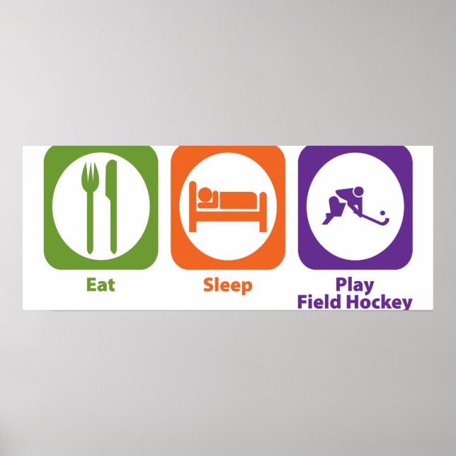 Essen Sleep Play Field Hockey Poster (Vorne)
