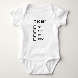 Essen Sleep Poo Repeat Baby Grow Top Body Anzug 