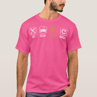 Essen Sleep Pool Wiederholung Balls Pool Snooker P T-Shirt
