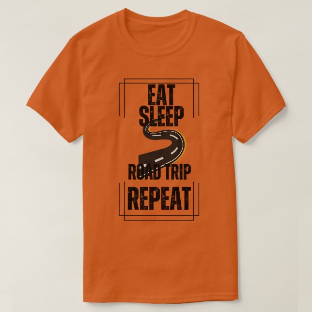Essen Sleep Road Trip Wiederholung T-Shirt (Design vorne)