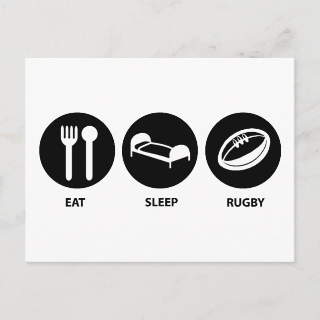 Essen Sleep Rugby Postkarte (Vorderseite)