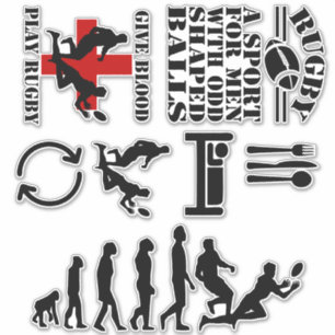 Essen Sleep Rugby Repeat Collection Aufkleber