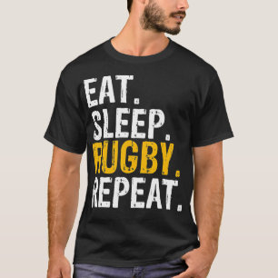 Essen Sleep Rugby Repeat Geschenk T-Shirt