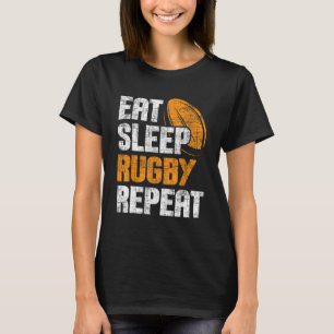 Essen Sleep Rugby Wiederholung - Rugby Player Coac T-Shirt