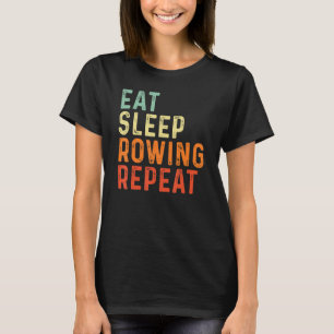 Essen Sleep Ruwing Wiederholung Retro Vintag T-Shirt