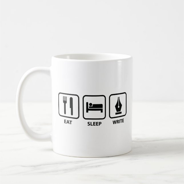 Essen Sleep Schreib Kaffee Tasse (Links)