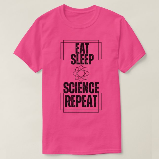 Essen Sleep Science wiederholen T-Shirt (Design vorne)
