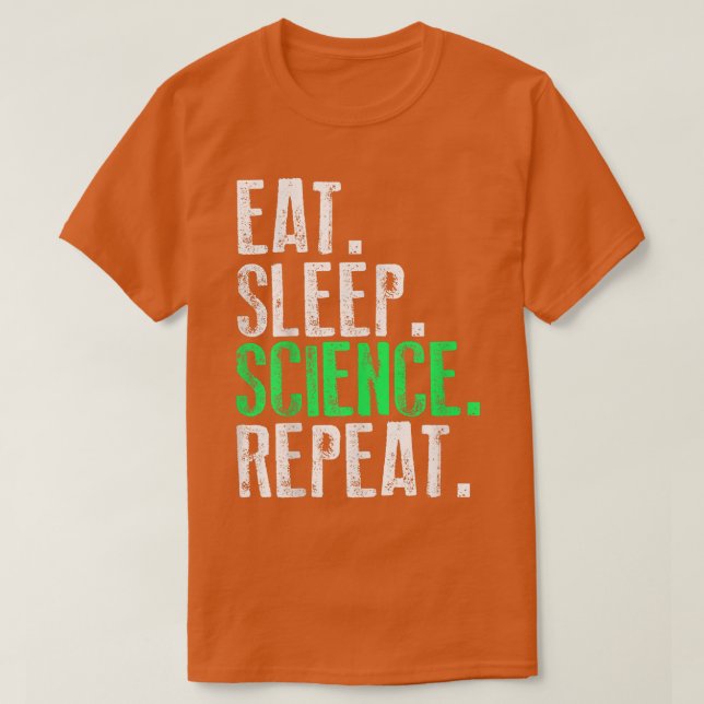 Essen Sleep Science Wiederholung Funny T-Shirt (Design vorne)