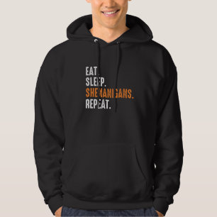 Essen Sleep Shenanigans Wiederholen Funny St Patri Hoodie