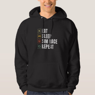 Essen Sleep Sim Race Wiederholung Sim Racer Hoodie
