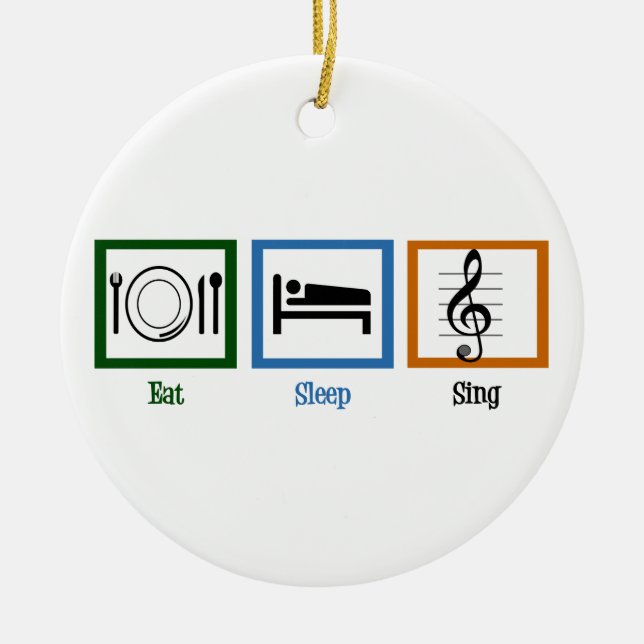 Essen Sleep Sing Keramikornament (Vorne)