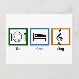 Essen Sleep Sing Postkarte