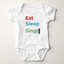 Essen Sleep Sing Wiederholung Music Baby Bodysuit