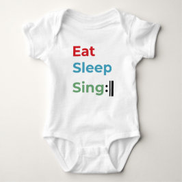 Essen Sleep Sing Wiederholung Music Baby Bodysuit Baby Strampler