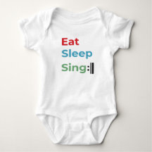 Essen Sleep Sing Wiederholung Music Baby Bodysuit