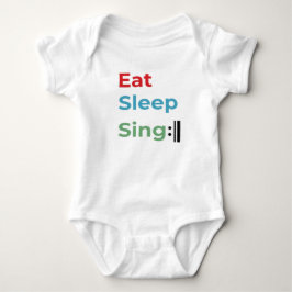 Essen Sleep Sing Wiederholung Music Baby Bodysuit Strampler