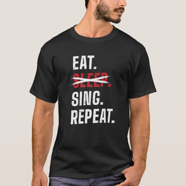 Essen Sleep Sing Wiederholung Opera Singer Premium T-Shirt (Vorderseite)