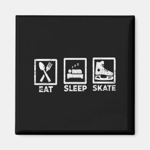Essen Sleep Skate Wiederholung Ice Skaten Life Min Magnet