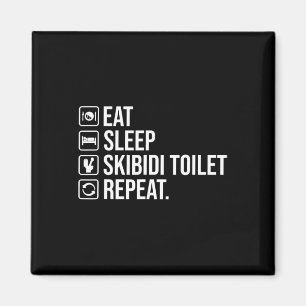 Essen Sleep Skibidi Toilette Wiederholung Funny Sk Magnet