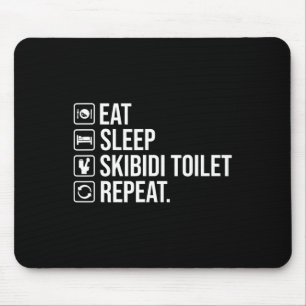 Essen Sleep Skibidi Toilette Wiederholung Funny Sk Mousepad