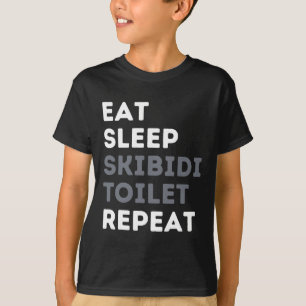 Essen Sleep Skibidi Toilette Wiederholung Funny Sk T-Shirt