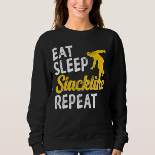 Essen Sleep Slackline Slackliner Salat Sweatshirt