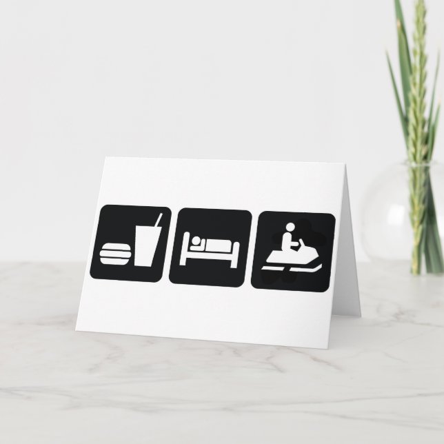 Essen Sleep Snowmobile Karte (Vorderseite)