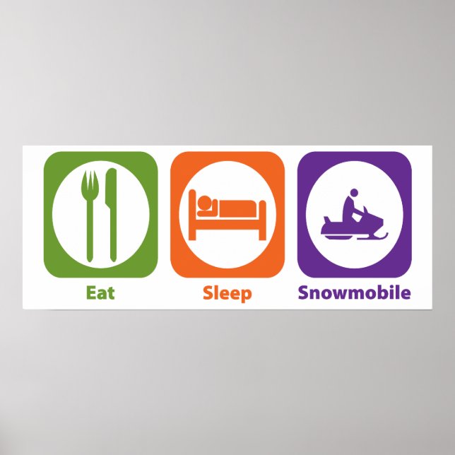 Essen Sleep Snowmobile Poster (Vorne)