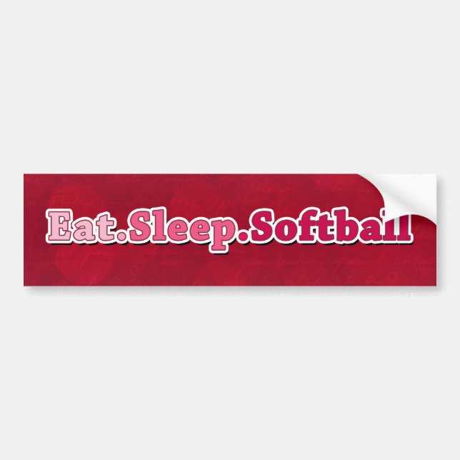 Essen Sleep Softball Autoaufkleber (Vorne)