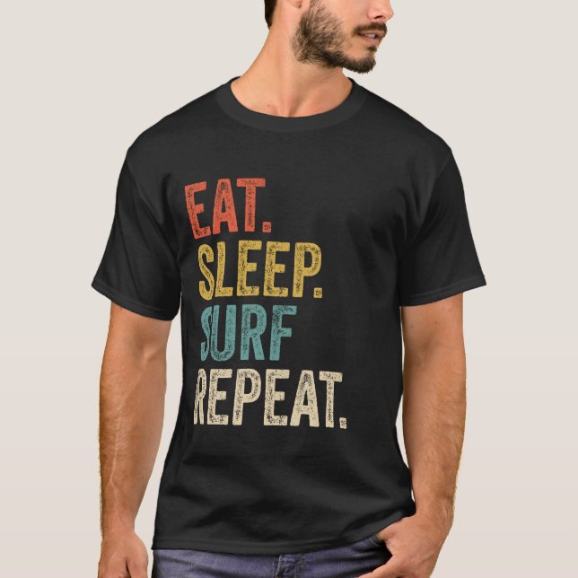 Essen Sleep Surf Wiederholung Shirt Funny Surfquot (Vorderseite)