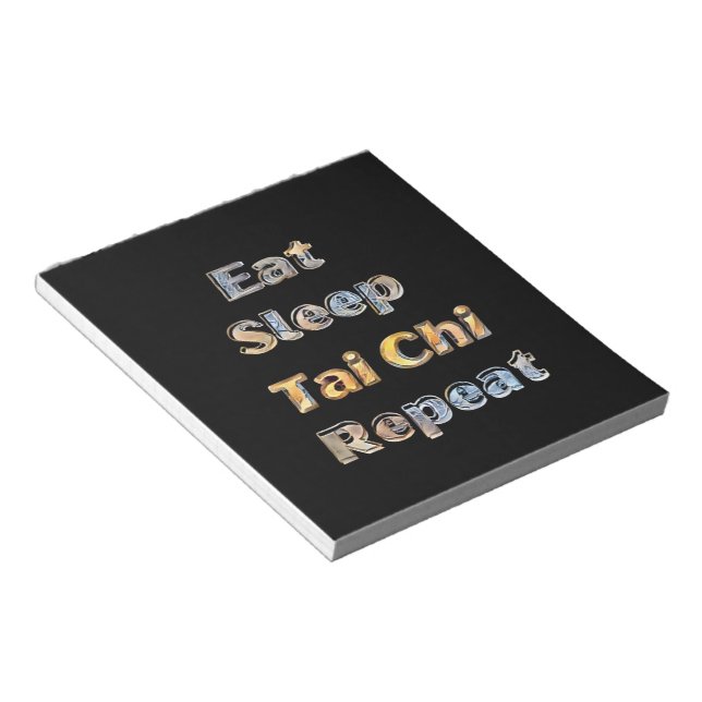 Essen Sleep Tai Chi Wiederholung Notizblock (angewinkelt)