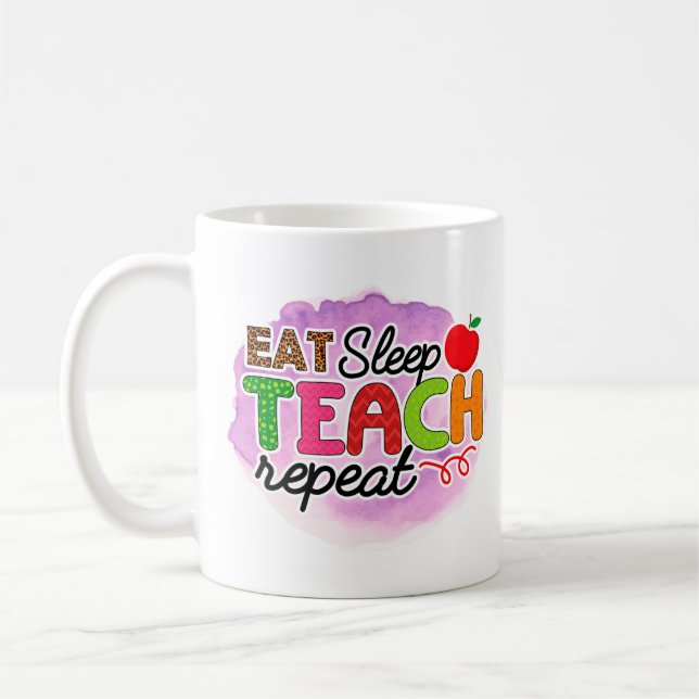 Essen Sleep Teach Wiederholung Kaffeetasse (Links)