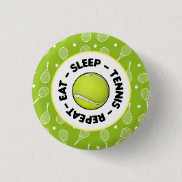Essen Sleep Tennis Wiederholen mit Ball und Schläg Button